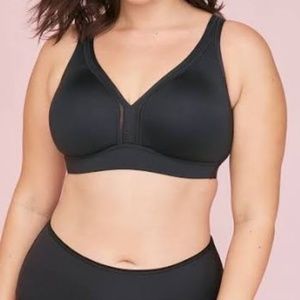 Lane Bryant / Casique Cooling No Wire Black & White Polka Dot Bra! 38ddd